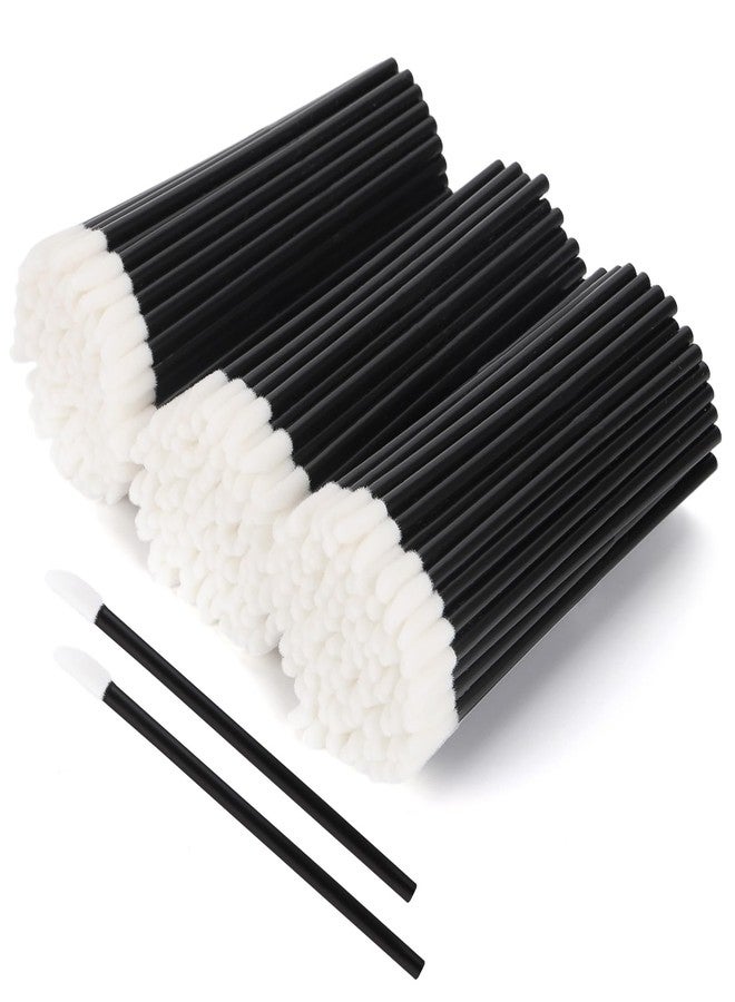 Tbestmax 300 Pcs Disposable Lip Brushes, Lipstick Lip Gloss Wands Applicator Tool Makeup Beauty Tool Kits - Black - Image 1